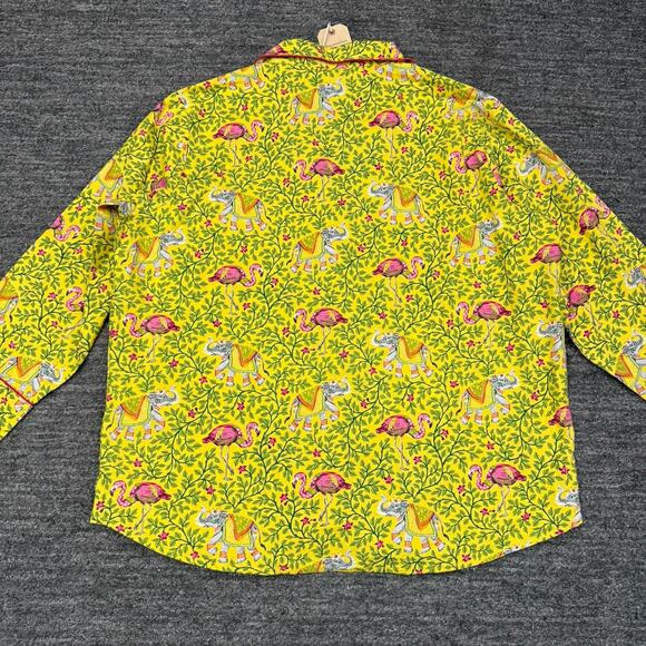 Anthropologie Print Fresh Pajamas Women 1X Flemenco Dandelion Elephant Flamingo - Picture 16 of 16